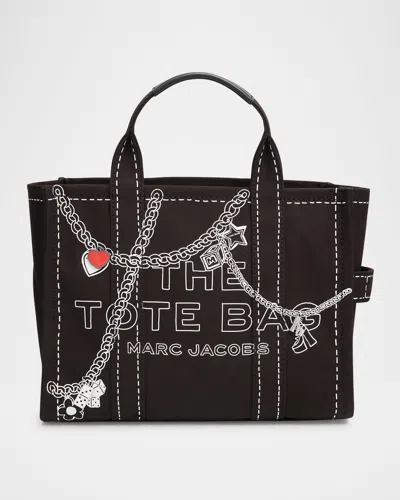 Marc Jacobs The Medium Trompe L'oeil Canvas Tote Bag In Multi