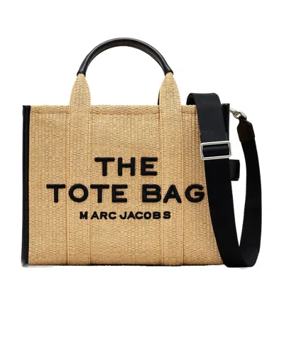Marc Jacobs The Medium Woven Top Handle Bag In Natural