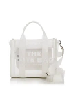 Marc Jacobs The Mesh Small Tote Bag In White/nickel