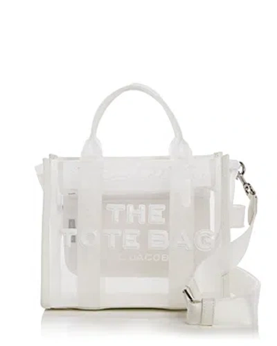 Marc Jacobs The Mesh Small Tote Bag In White/nickel