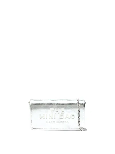 Marc Jacobs Women's The Metallic Leather Chain Mini Bag Silver