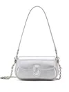 Marc Jacobs The Metallic Leather Clover Shoulder Bag In Silver