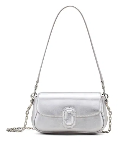 Marc Jacobs The Metallic Clover Shoulder Bag In Silver