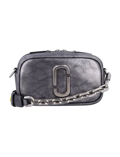 Marc Jacobs The Metallic Distressed Big Shot In Grey