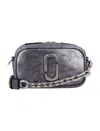 Marc Jacobs The Metallic Distressed Big Shot In Dark Grey