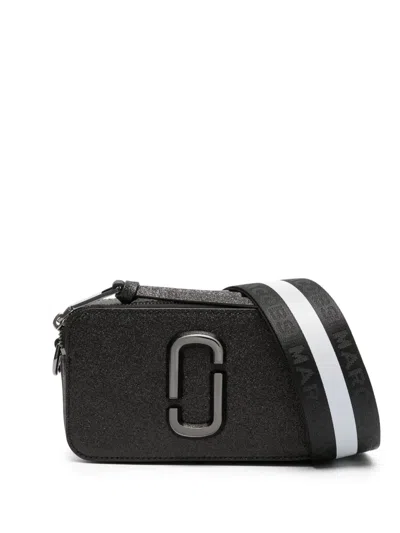Marc Jacobs The Metallic Glitter Snapshot Camera Bag In Black