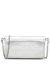 Marc Jacobs Metallic Silver Leather Foldover Bag With Chain-link Strap In Silver