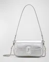 Marc Jacobs The Metallic Leather Clover Shoulder Bag In Silver