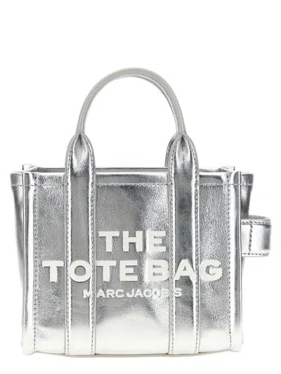Marc Jacobs The Crossbody Tote Metallic Bag In Silver