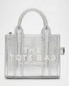 Marc Jacobs The Metallic Leather Nano Tote Charm In Silver