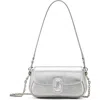 Marc Jacobs The Metallic Leather Clover Shoulder Bag In Silver