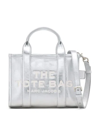 MARC JACOBS THE METALLIC LEATHER SMALL TOTE BAG