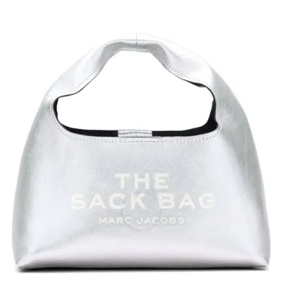 Marc Jacobs The Metallic Mini Sack Bag In Silver