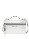 Marc Jacobs Mini Structured Handbag With Zip-around Closure In Silver