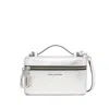 Marc Jacobs Mini Structured Handbag With Zip-around Closure In Silver