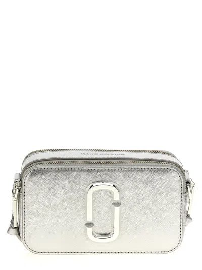 Marc Jacobs The Metallic Snapshot Crossbody Bags Silver