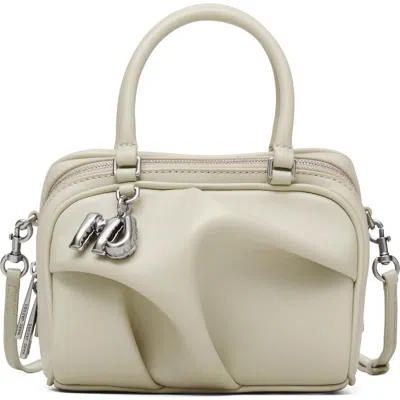 Marc Jacobs The Micro Bauletto Leather Top Handle Bag In Neutral