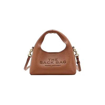 Pre-owned Marc Jacobs The Micro Crossbody Sack Leather Bag 'argan Oil' | Brown | Women's Size Onesize