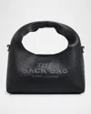 Marc Jacobs The Micro Grain Leather Crossbody Sack In Black