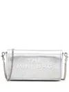 Marc Jacobs Metallic Silver Leather Foldover Bag With Chain-link Strap