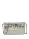 Marc Jacobs The Metallic Leather Chain Silver Mini Cross-body Bag Size In Silver
