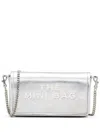 Marc Jacobs Metallic Silver Leather Foldover Bag With Chain-link Strap In 040 Silver
