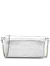 Marc Jacobs Metallic Silver Leather Foldover Bag With Chain-link Strap