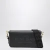 Marc Jacobs Mini Black Crossbody Bag With Engraved Logo In Metallic
