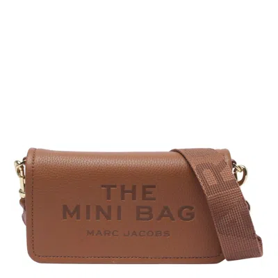 Marc Jacobs Borsa A Spalla The Leather Mini Argan Oil In Brown