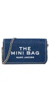 Marc Jacobs The Denim Chain Dark Wash Mini Cross-body Bag In Dark Wash