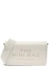 Marc Jacobs The Leather Mini Cotton Cross-body Bag In Off White