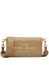 Marc Jacobs Brown Leather Shoulder Bag With Textured Finish In Sand