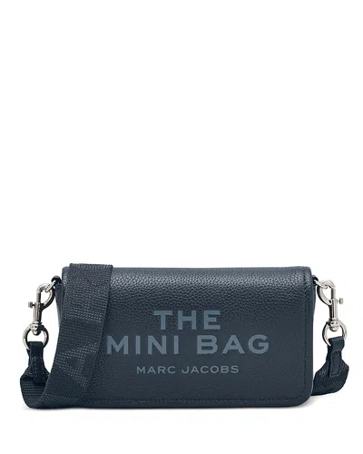 Marc Jacobs The Mini Bag Leather Crossbody In Blue Sea