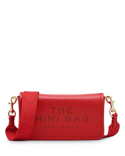 Marc Jacobs Textured Leather Mini Bag With Magnetic Closure In Red