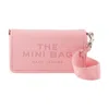 Marc Jacobs Mini Crossbody Bag In Grained Leather In Pink