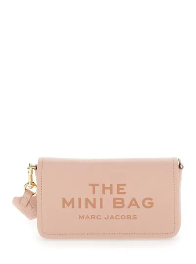 Marc Jacobs 'the Mini Bag' Pink Crossbody Bag With Logo Detail