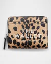 Marc Jacobs The Cheetah Leather Mini Compact Wallet In Cheetah