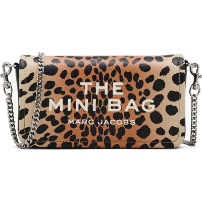 Marc Jacobs The Mini Cheetah Leather Crossbody Bag In Black Multi