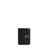 MARC JACOBS THE MINI COMPACT BLACK COW LEATHER WALLET