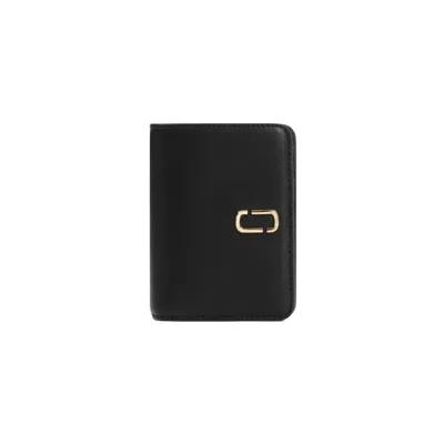 Marc Jacobs The Mini Compact Black Cow Leather Wallet