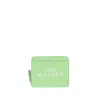 Marc Jacobs Mini Compact Wallet Textured Finish In Green