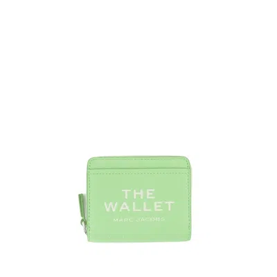 MARC JACOBS MARC JACOBS THE MINI COMPACT WALLET - LEATHER - GREEN