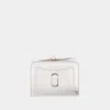 Marc Jacobs The Mini Compact Wallet In Silver
