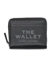 Marc Jacobs Grained Leather Mini Compact Wallet In Black