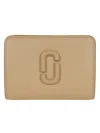 Marc Jacobs Soft Leather Mini Compact Wallet In Camel