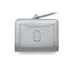 Marc Jacobs The Mini Compact Wallet In Silver