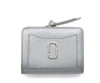 Marc Jacobs The Mini Compact Wallet In Silver