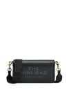 Marc Jacobs Mini Bag Crafted From Textured Cow Leather With Embossed Logo In Black