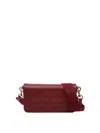 Marc Jacobs Mini Leather Shoulder Bag With Adjustable Strap In Burgundy
