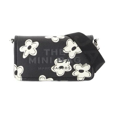 Marc Jacobs The Daisy Mini Black White Leather Cross-body Bag In Black Leather
